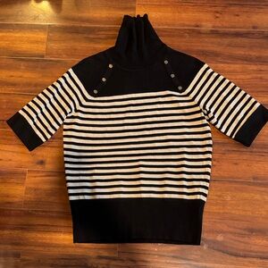 White House Black Market Navy Turtleneck Sweater
